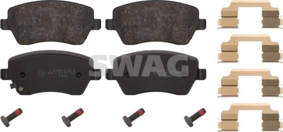 Swag 84 91 6649 - Kit de plaquettes de frein, frein à disque cwaw.fr