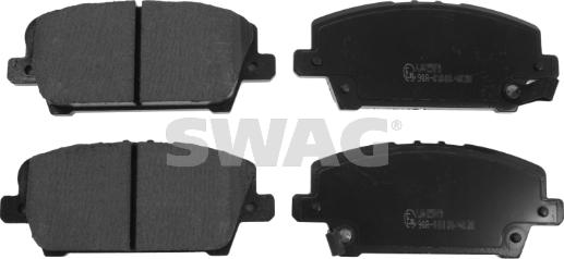 Swag 85 91 6802 - Kit de plaquettes de frein, frein à disque cwaw.fr