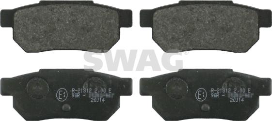 Swag 85 91 6309 - Kit de plaquettes de frein, frein à disque cwaw.fr