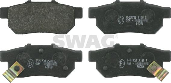 Swag 85 91 6301 - Kit de plaquettes de frein, frein à disque cwaw.fr