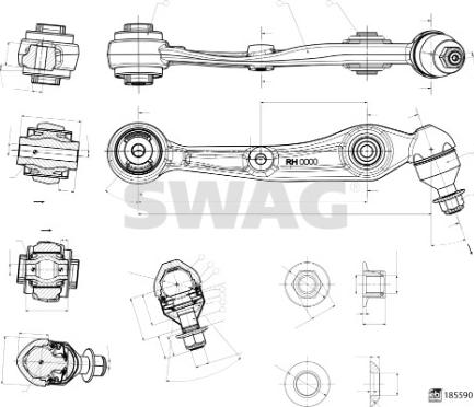 Swag 33 10 9992 - Bras de liaison, suspension de roue cwaw.fr