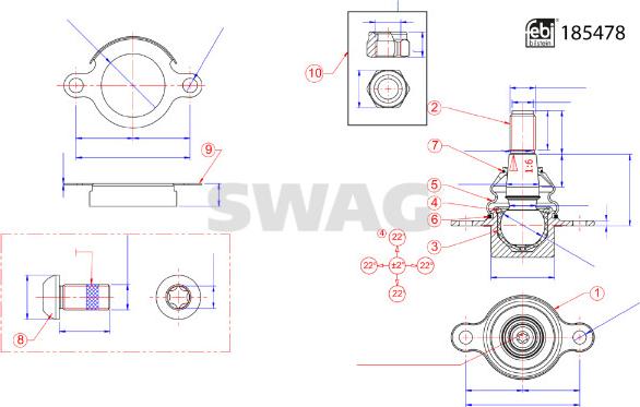 Swag 33 10 9940 - Rotule de suspension cwaw.fr