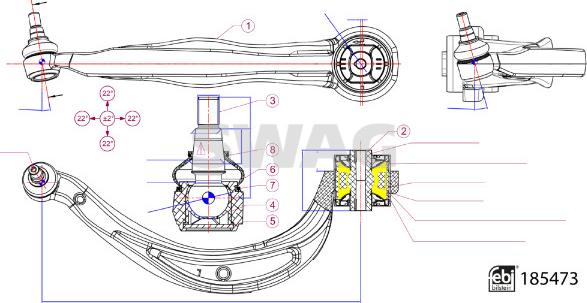 Swag 33 10 9935 - Bras de liaison, suspension de roue cwaw.fr