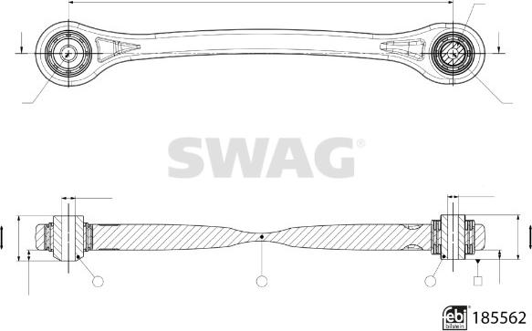 Swag 33 10 9973 - Bras de liaison, suspension de roue cwaw.fr