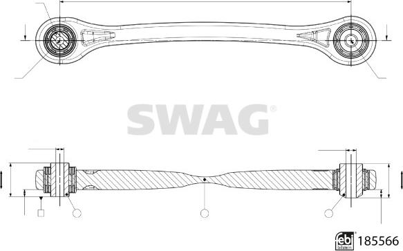 Swag 33 10 9977 - Bras de liaison, suspension de roue cwaw.fr