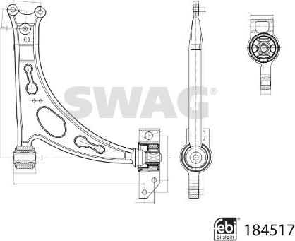 Swag 33 10 9416 - Bras de liaison, suspension de roue cwaw.fr