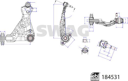 Swag 33 10 9424 - Bras de liaison, suspension de roue cwaw.fr