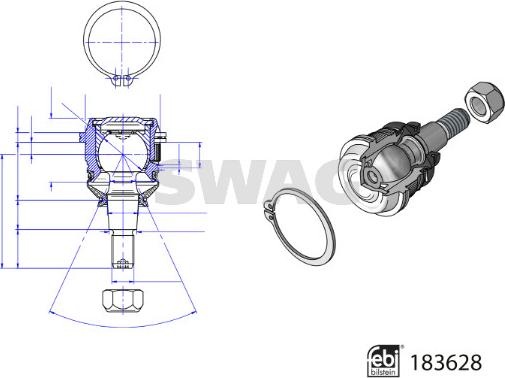 Swag 33 10 9682 - Rotule de suspension cwaw.fr