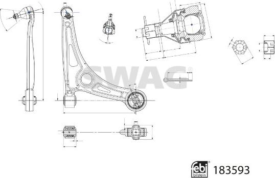 Swag 33 10 9060 - Bras de liaison, suspension de roue cwaw.fr