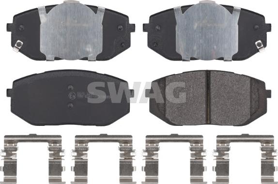 Swag 33 10 9107 - Kit de plaquettes de frein, frein à disque cwaw.fr