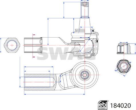 Swag 33 10 9249 - Rotule de barre de connexion cwaw.fr