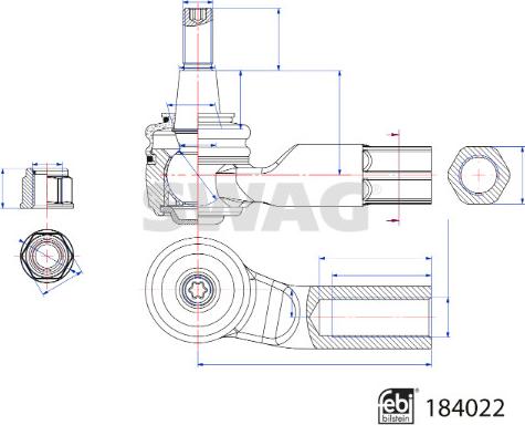 Swag 33 10 9250 - Rotule de barre de connexion cwaw.fr