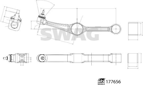 Swag 33 10 4238 - Bras de liaison, suspension de roue cwaw.fr