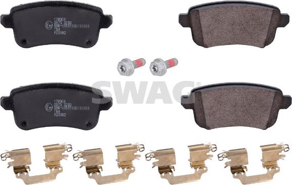 Swag 33 10 4736 - Kit de plaquettes de frein, frein à disque cwaw.fr