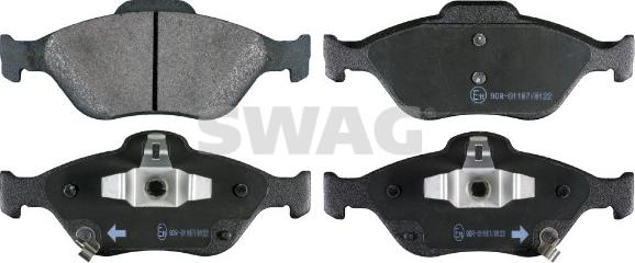 Swag 33 10 6452 - Kit de plaquettes de frein, frein à disque cwaw.fr