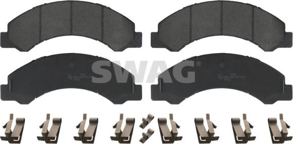 Swag 33 10 6515 - Kit de plaquettes de frein, frein à disque cwaw.fr