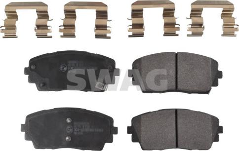 Swag 33 10 6512 - Kit de plaquettes de frein, frein à disque cwaw.fr