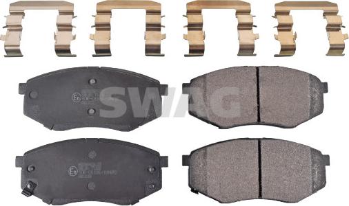 Swag 33 10 6384 - Kit de plaquettes de frein, frein à disque cwaw.fr