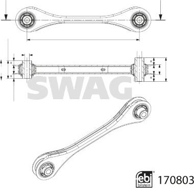 Swag 33 10 0557 - Bras de liaison, suspension de roue cwaw.fr