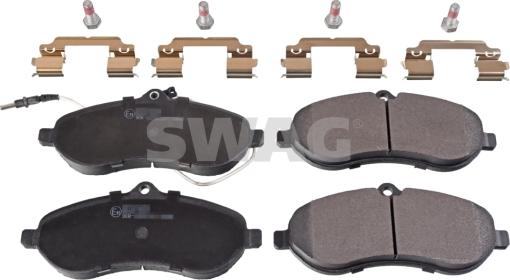 Swag 33 10 0195 - Kit de plaquettes de frein, frein à disque cwaw.fr