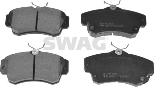 Swag 33 10 0186 - Kit de plaquettes de frein, frein à disque cwaw.fr