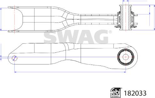 Swag 33 10 8489 - Bras de liaison, suspension de roue cwaw.fr