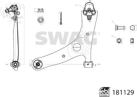 Swag 33 10 8130 - Bras de liaison, suspension de roue cwaw.fr