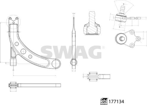 Swag 33 10 3924 - Bras de liaison, suspension de roue cwaw.fr