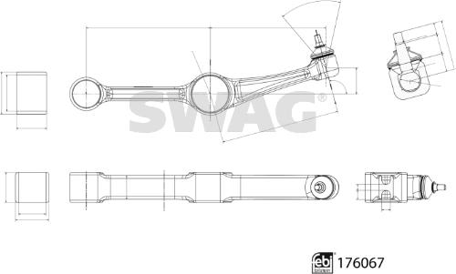 Swag 33 10 3283 - Bras de liaison, suspension de roue cwaw.fr