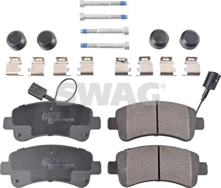 Swag 33 10 2616 - Kit de plaquettes de frein, frein à disque cwaw.fr