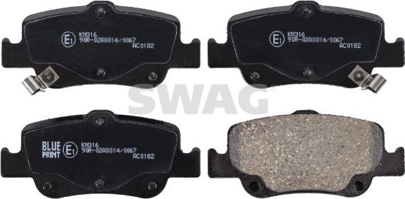 Swag 33 10 7531 - Kit de plaquettes de frein, frein à disque cwaw.fr