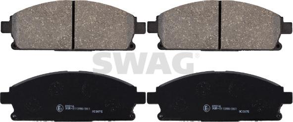 Swag 33 10 7521 - Kit de plaquettes de frein, frein à disque cwaw.fr