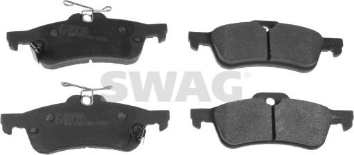 Swag 33 10 7258 - Kit de plaquettes de frein, frein à disque cwaw.fr