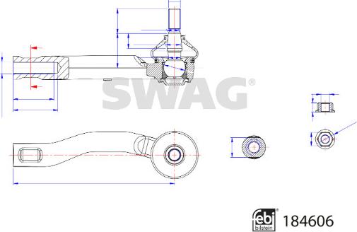 Swag 33 11 0090 - Rotule de barre de connexion cwaw.fr