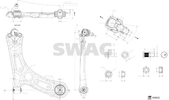 Swag 33 11 0000 - Bras de liaison, suspension de roue cwaw.fr