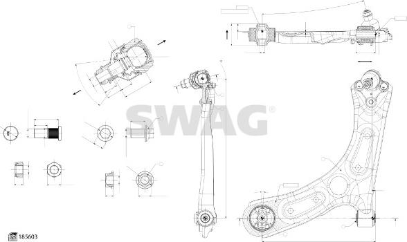 Swag 33 11 0001 - Bras de liaison, suspension de roue cwaw.fr