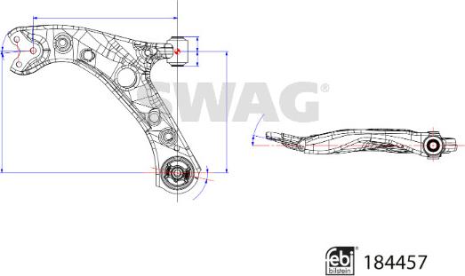 Swag 33 11 0086 - Bras de liaison, suspension de roue cwaw.fr