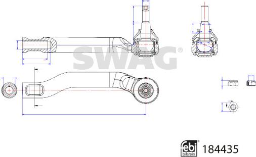 Swag 33 11 0083 - Rotule de barre de connexion cwaw.fr