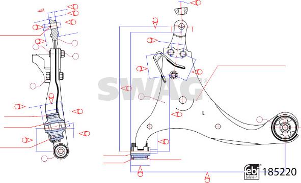 Swag 33 11 0109 - Bras de liaison, suspension de roue cwaw.fr