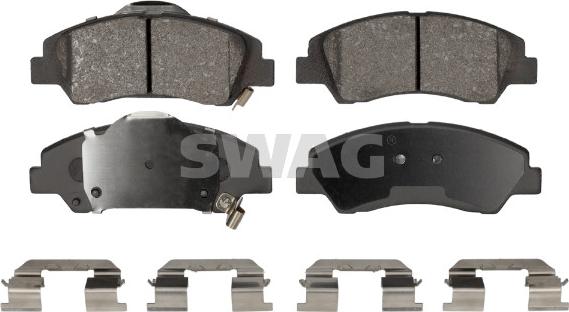 Swag 33 11 0390 - Kit de plaquettes de frein, frein à disque cwaw.fr