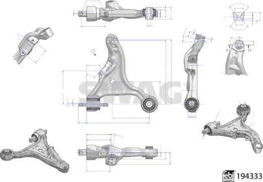 Swag 33 11 1585 - Bras de liaison, suspension de roue cwaw.fr