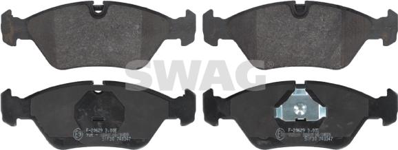 Swag 20 91 6026 - Kit de plaquettes de frein, frein à disque cwaw.fr