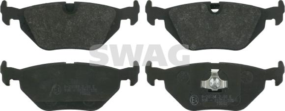 Swag 20 91 6196 - Kit de plaquettes de frein, frein à disque cwaw.fr