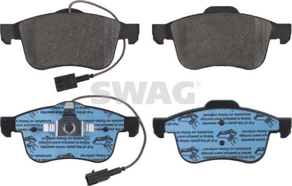 Swag 74 91 6847 - Kit de plaquettes de frein, frein à disque cwaw.fr