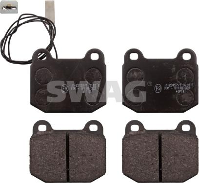 Swag 74 11 6007 - Kit de plaquettes de frein, frein à disque cwaw.fr