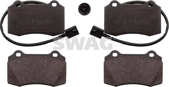 Swag 74 11 6010 - Kit de plaquettes de frein, frein à disque cwaw.fr