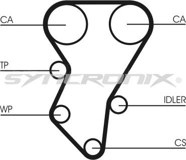 SYNCRONIX SY0588N - Courroie de distribution cwaw.fr