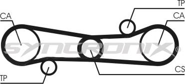 SYNCRONIX SY0654N - Courroie de distribution cwaw.fr