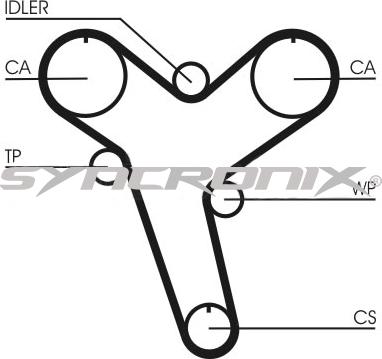 SYNCRONIX SY0894N - Courroie de distribution cwaw.fr