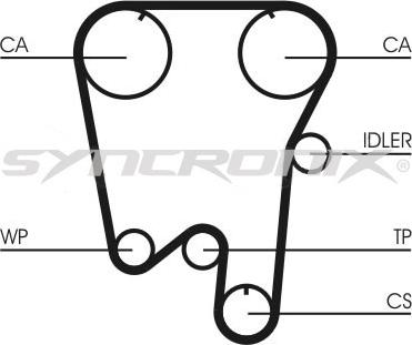 SYNCRONIX SY0737N - Courroie de distribution cwaw.fr